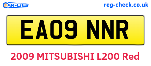 EA09NNR are the vehicle registration plates.