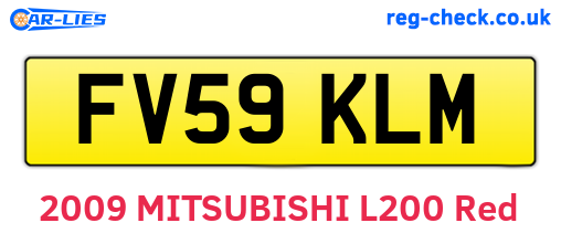 FV59KLM are the vehicle registration plates.