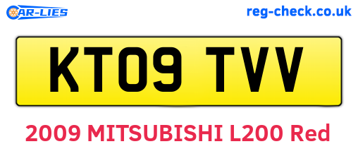 KT09TVV are the vehicle registration plates.