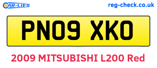 PN09XKO are the vehicle registration plates.