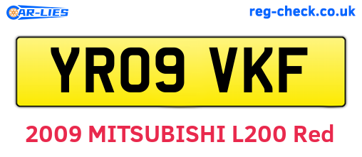 YR09VKF are the vehicle registration plates.
