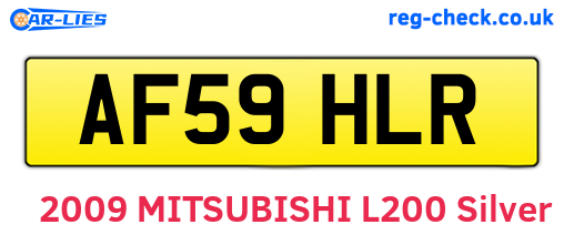 AF59HLR are the vehicle registration plates.