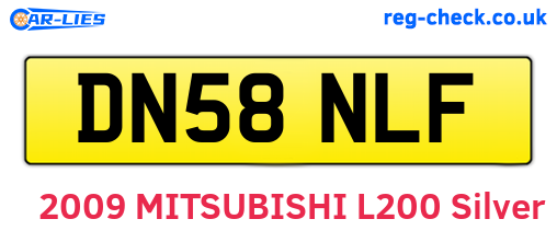 DN58NLF are the vehicle registration plates.