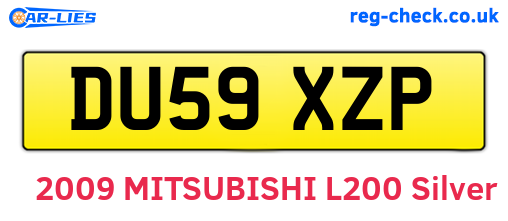 DU59XZP are the vehicle registration plates.