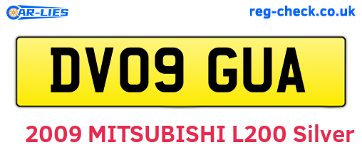 DV09GUA are the vehicle registration plates.