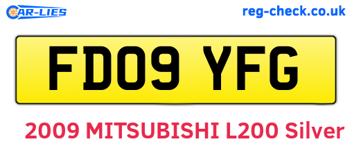 FD09YFG are the vehicle registration plates.