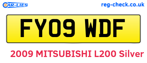 FY09WDF are the vehicle registration plates.