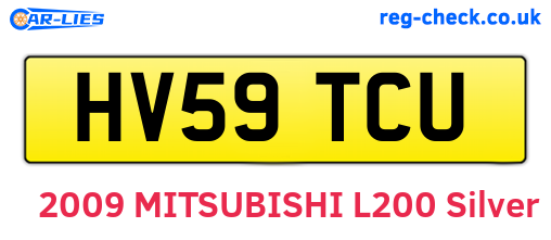 HV59TCU are the vehicle registration plates.