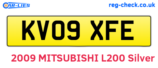 KV09XFE are the vehicle registration plates.