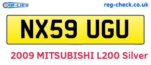 NX59UGU are the vehicle registration plates.