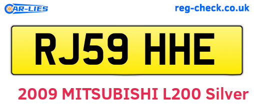 RJ59HHE are the vehicle registration plates.