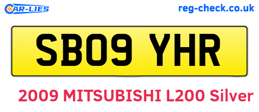 SB09YHR are the vehicle registration plates.