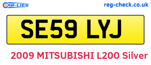 SE59LYJ are the vehicle registration plates.