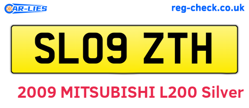 SL09ZTH are the vehicle registration plates.