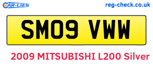 SM09VWW are the vehicle registration plates.