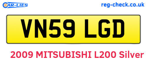 VN59LGD are the vehicle registration plates.