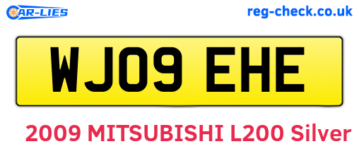 WJ09EHE are the vehicle registration plates.