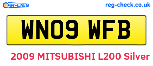 WN09WFB are the vehicle registration plates.
