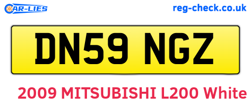 DN59NGZ are the vehicle registration plates.