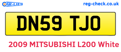 DN59TJO are the vehicle registration plates.