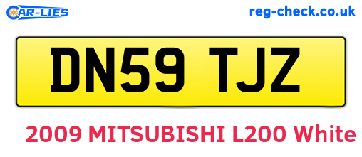 DN59TJZ are the vehicle registration plates.
