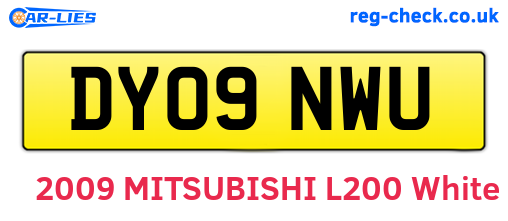 DY09NWU are the vehicle registration plates.