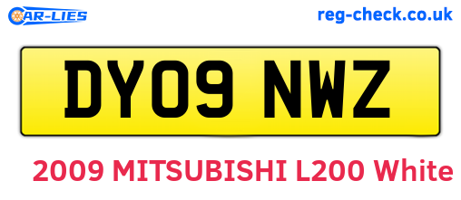 DY09NWZ are the vehicle registration plates.
