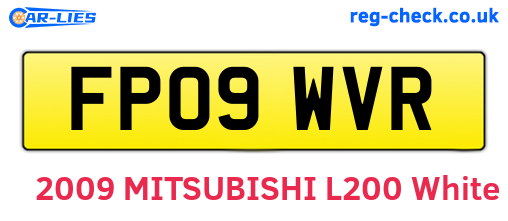 FP09WVR are the vehicle registration plates.