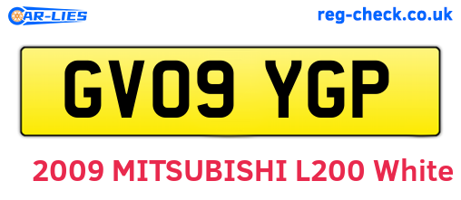 GV09YGP are the vehicle registration plates.