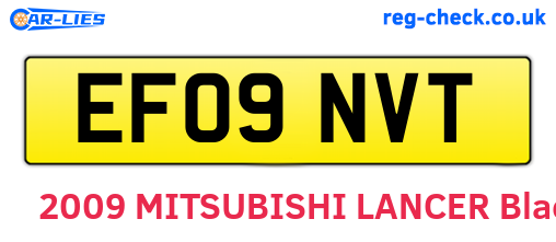 EF09NVT are the vehicle registration plates.