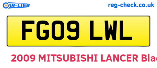 FG09LWL are the vehicle registration plates.