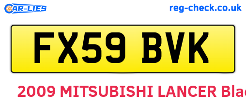 FX59BVK are the vehicle registration plates.