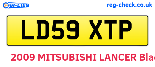 LD59XTP are the vehicle registration plates.