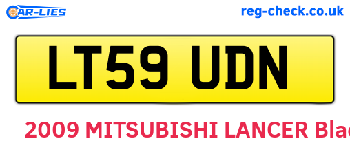 LT59UDN are the vehicle registration plates.