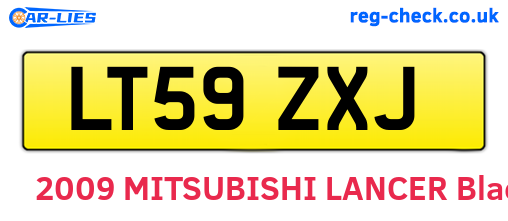 LT59ZXJ are the vehicle registration plates.