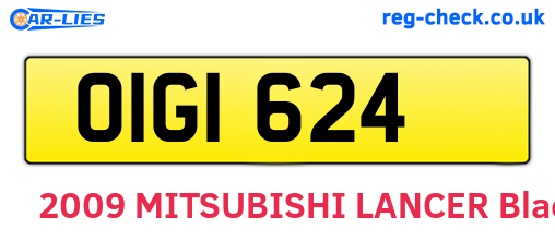 OIG1624 are the vehicle registration plates.