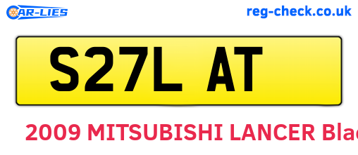 S27LAT are the vehicle registration plates.