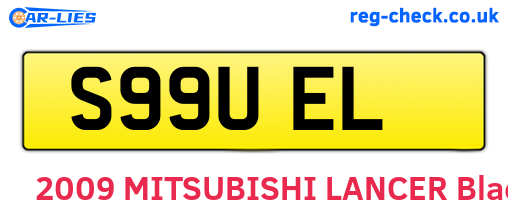S99UEL are the vehicle registration plates.