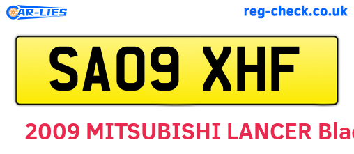 SA09XHF are the vehicle registration plates.
