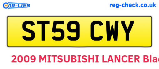 ST59CWY are the vehicle registration plates.