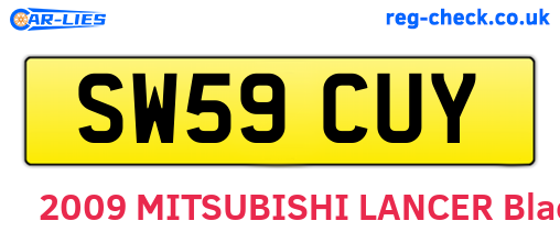 SW59CUY are the vehicle registration plates.