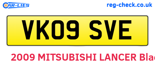 VK09SVE are the vehicle registration plates.