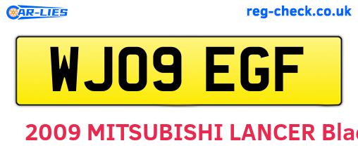 WJ09EGF are the vehicle registration plates.