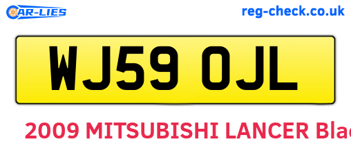 WJ59OJL are the vehicle registration plates.