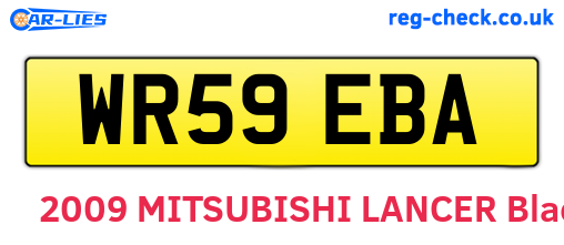 WR59EBA are the vehicle registration plates.