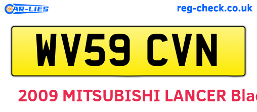 WV59CVN are the vehicle registration plates.