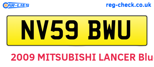 NV59BWU are the vehicle registration plates.