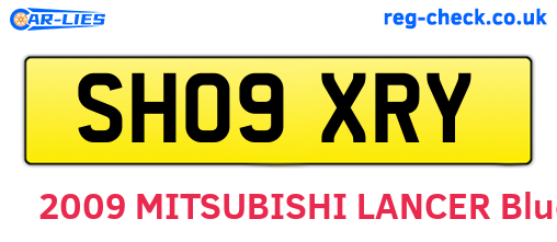 SH09XRY are the vehicle registration plates.