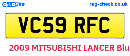 VC59RFC are the vehicle registration plates.