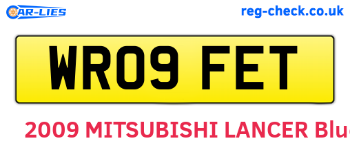 WR09FET are the vehicle registration plates.
